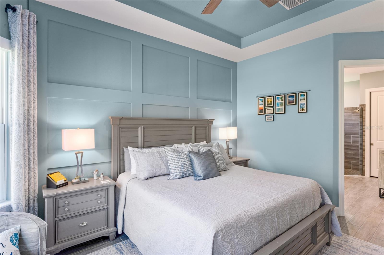 Primary Suite w/ feature wall trim