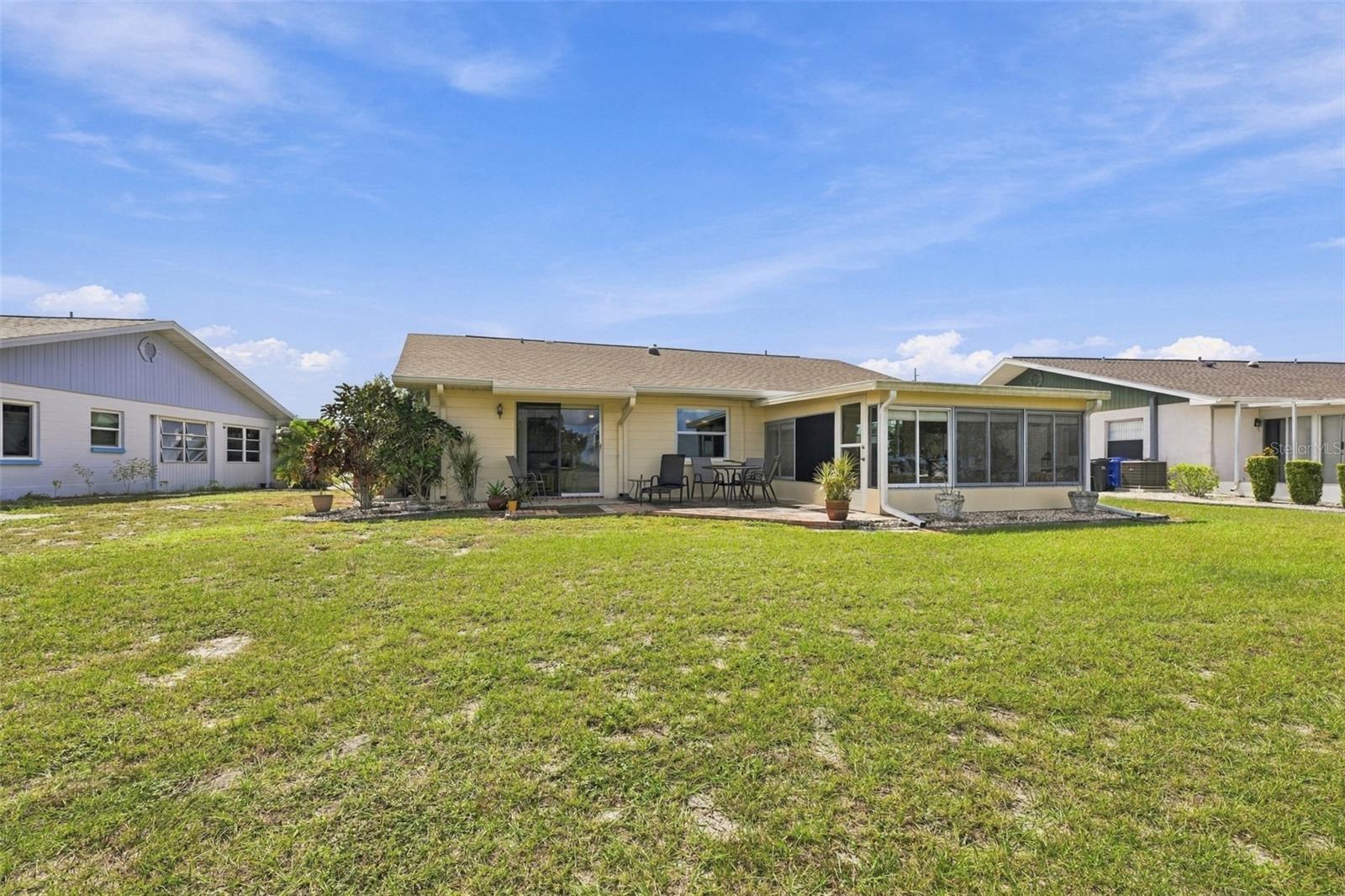 Backyard view of the home.