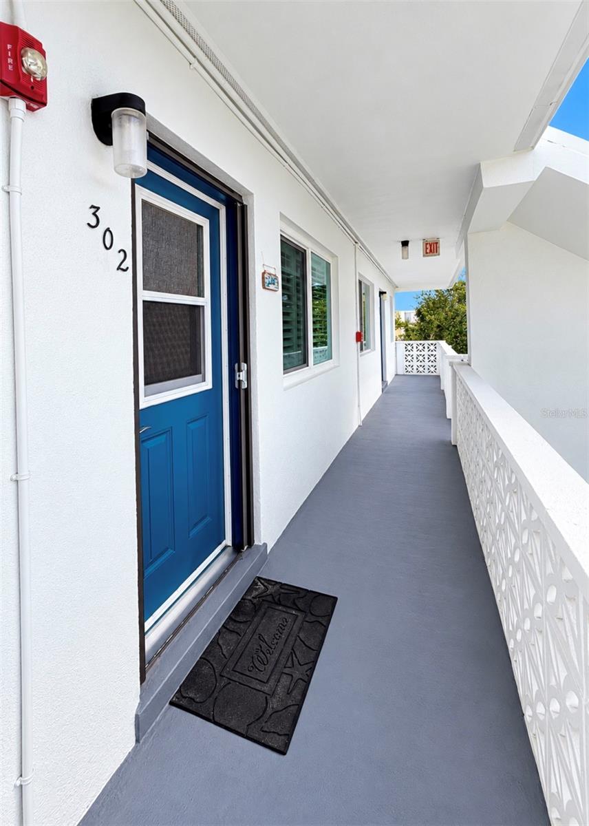 Front door with pull screen door