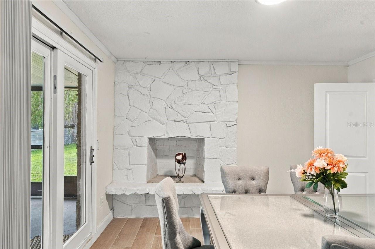 Dining/Living/Fireplace