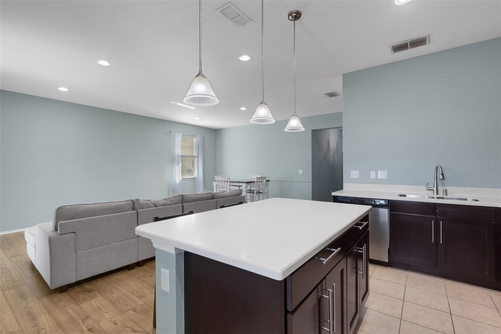 Spacious, Open Concept Kitchen/Living Room/Dining Room