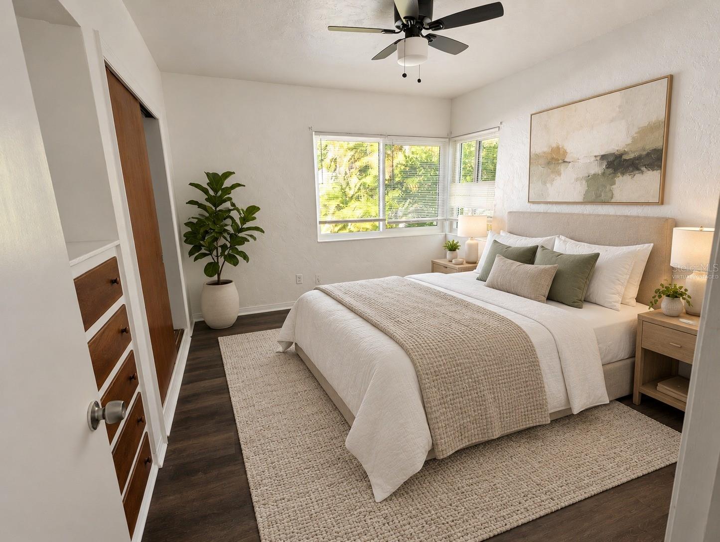 Bedroom - virtually staged Bedroom - virtually staged