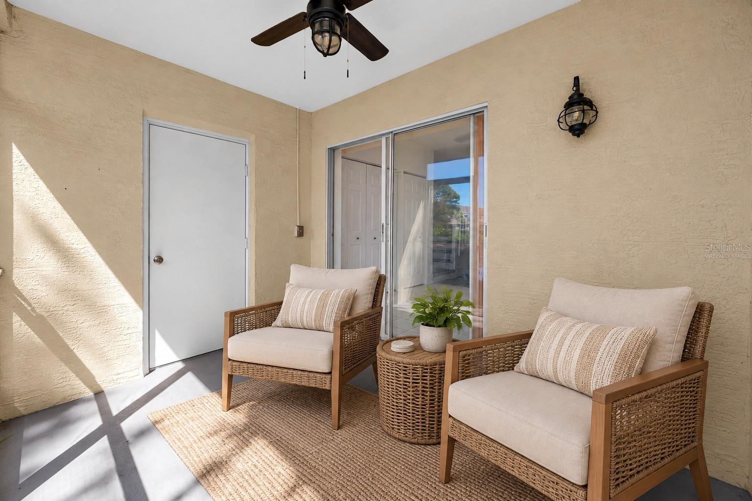 Lanai with Pond Views -Virtually Staged -6229 Bayside Key Dr, Tampa, FL 33615