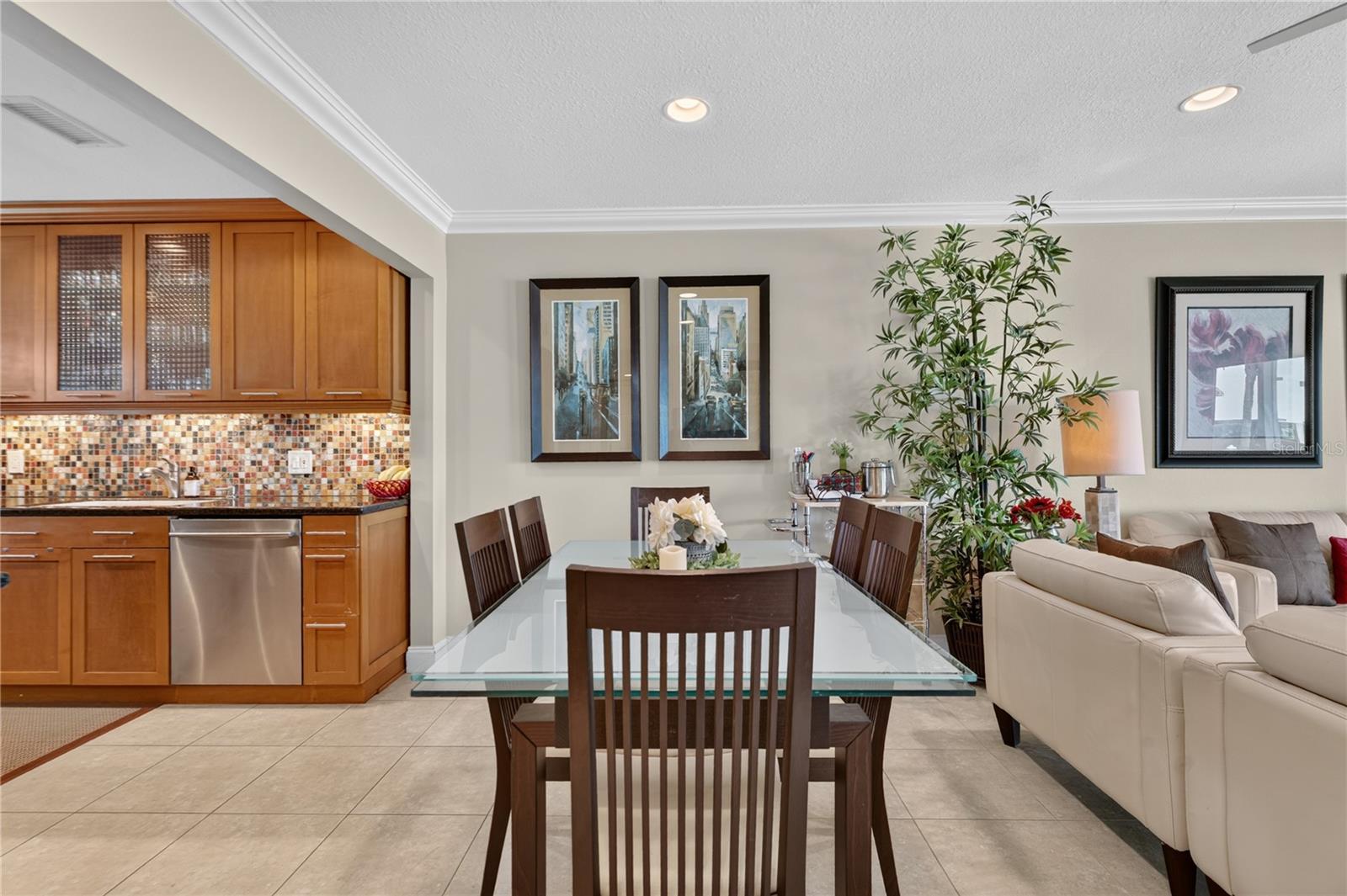 Kitchen , Dining and Living room view