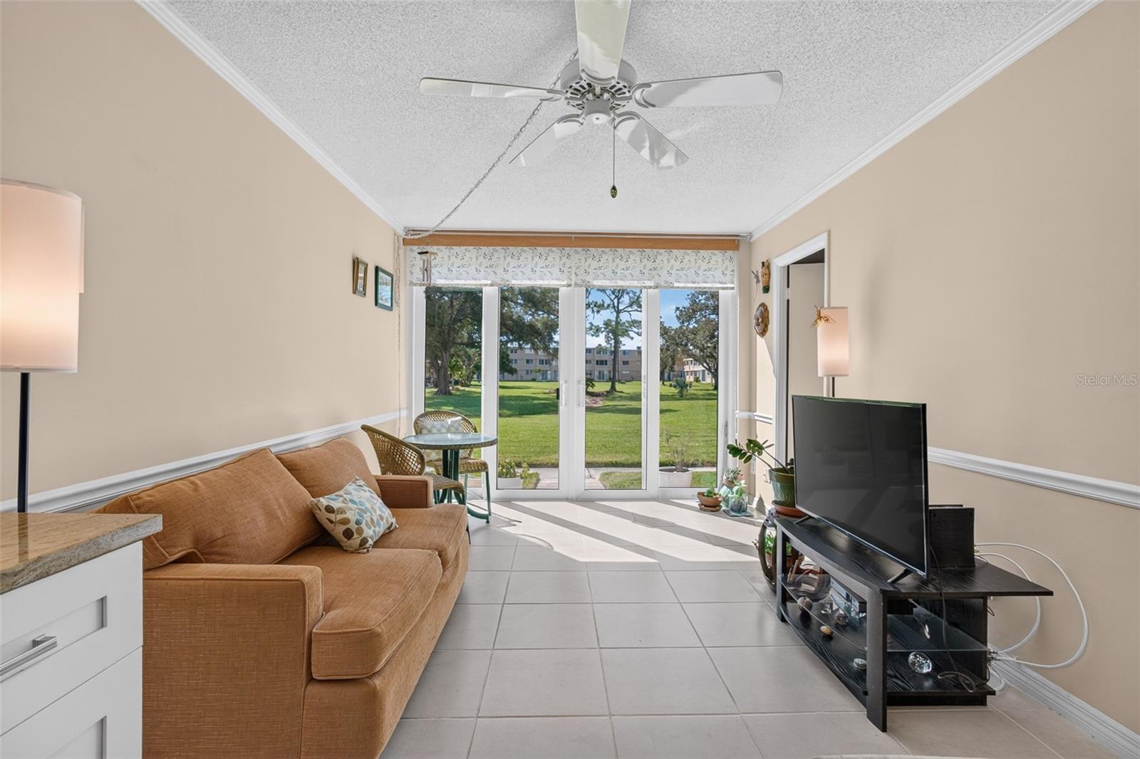 Florida room with new sliders