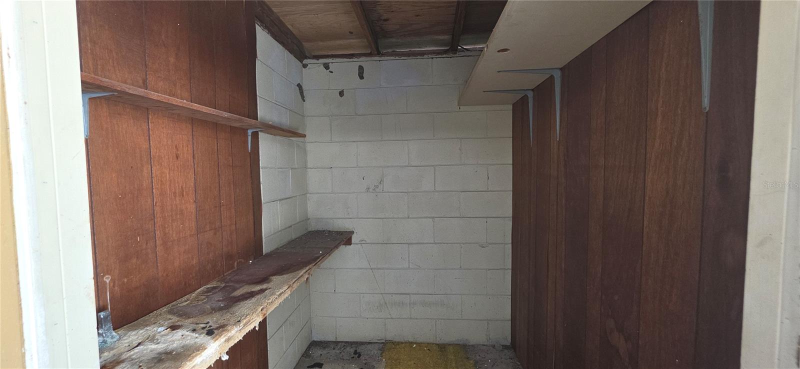 Downstairs storage unit.