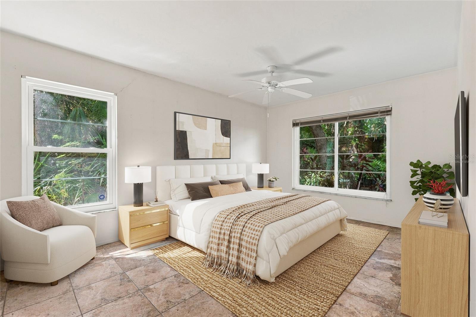 Virtually staged-Primary Bedroom
