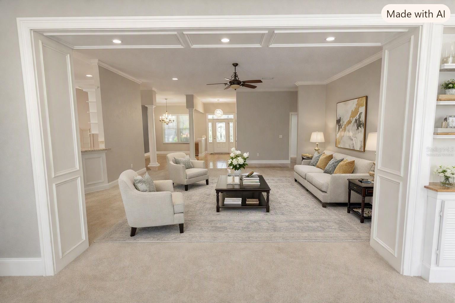 virtually Staged Living Room