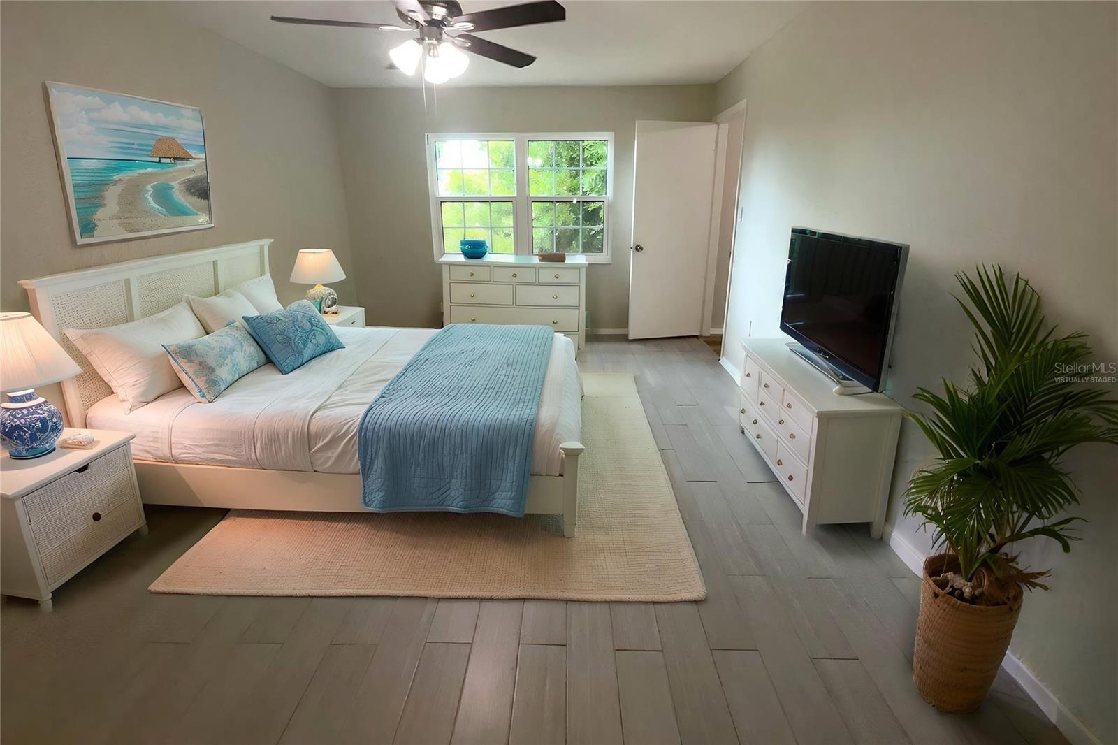 Virtually staged-Bedroom 2 door to bonus room
