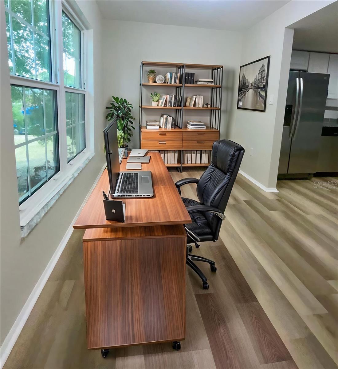 Virtually staged-Bonus room as an office