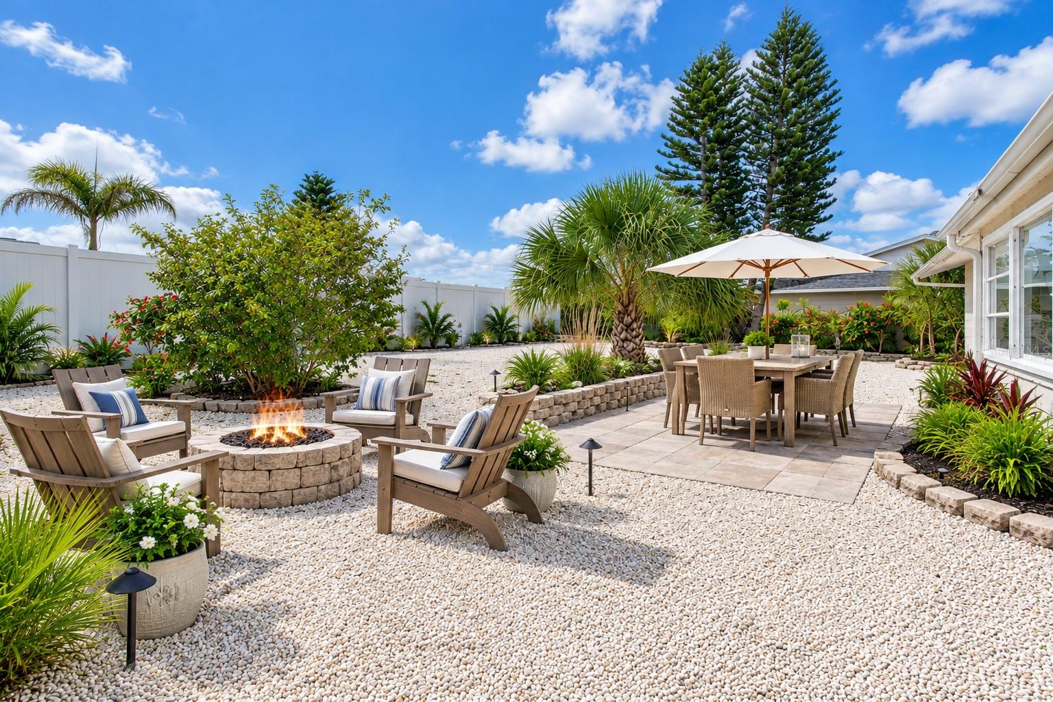 Staged Backyard
