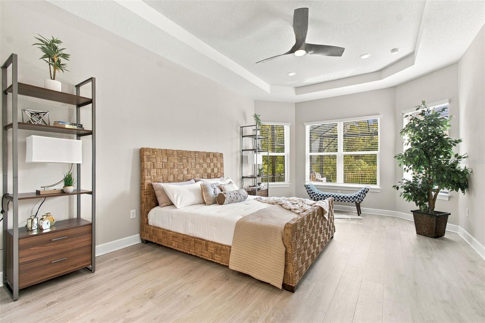 Primary Bedroom with bay window