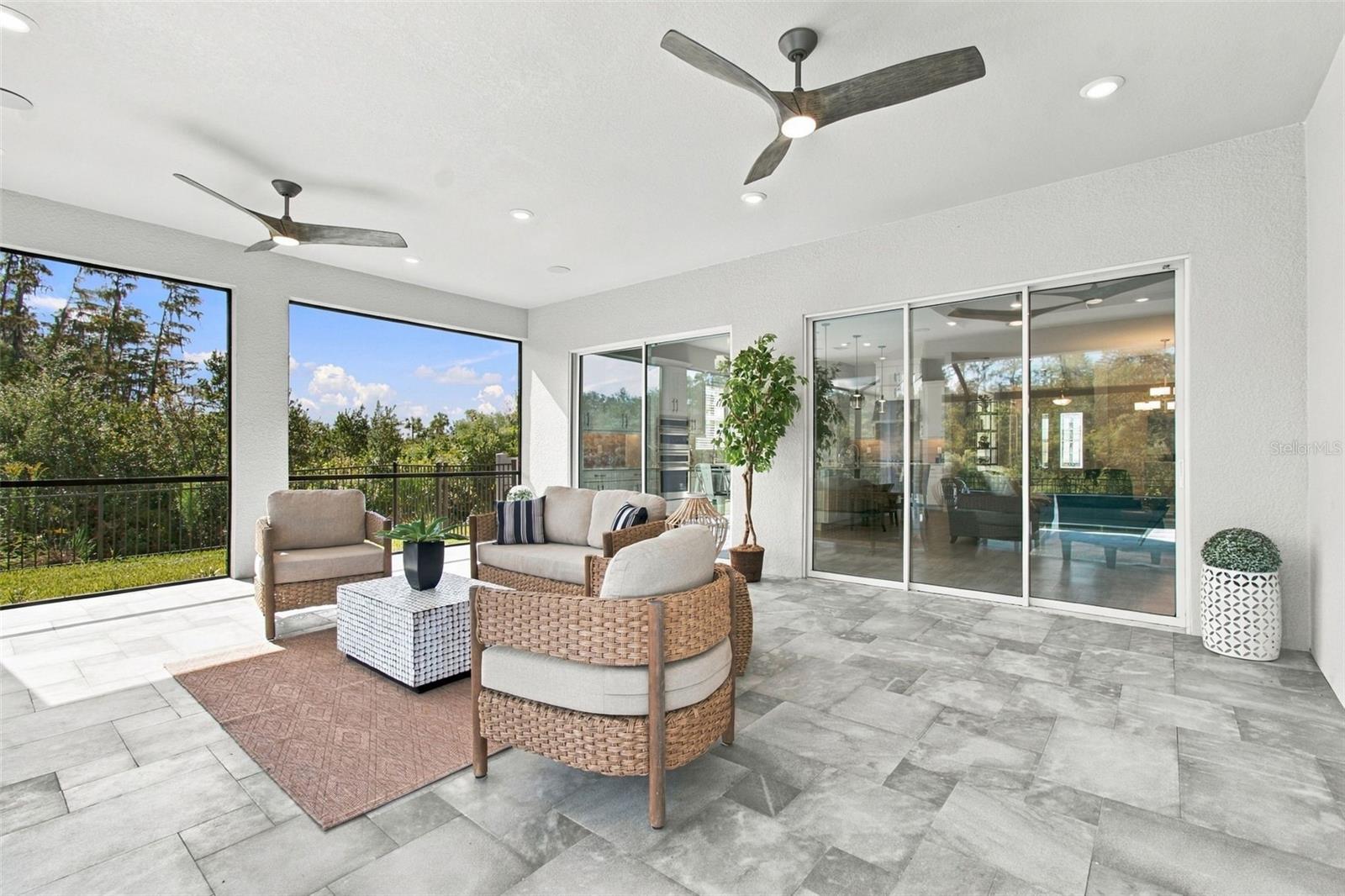 The lanai is over 400 square feet under roof