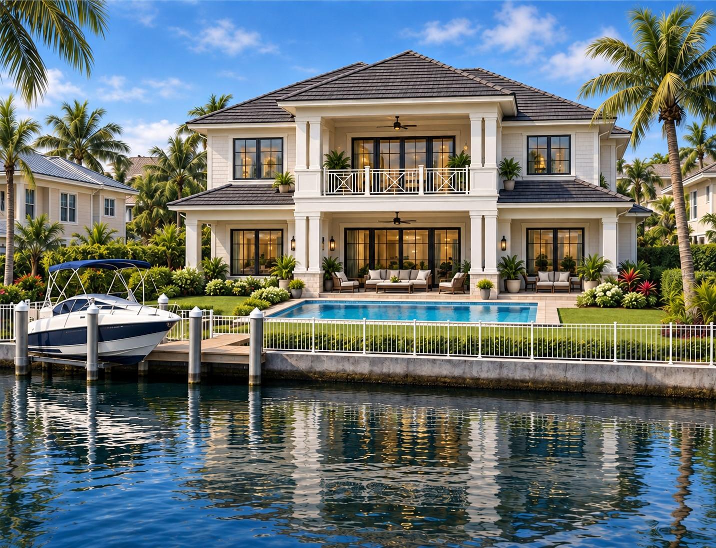 Rear Canal Front Rendering, Pictures are examples only, final design and finishes may vary based on buyer preferences Rear Canal Front Rendering, Pictures are examples only, final design and finishes may vary based on buyer preferences