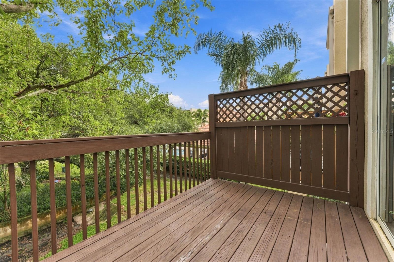 Balcony off kitchen
