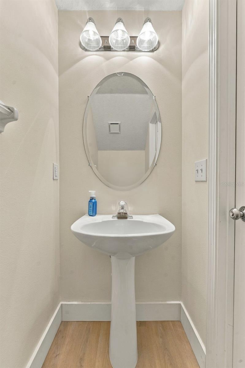 Half bathroom off the kitchen