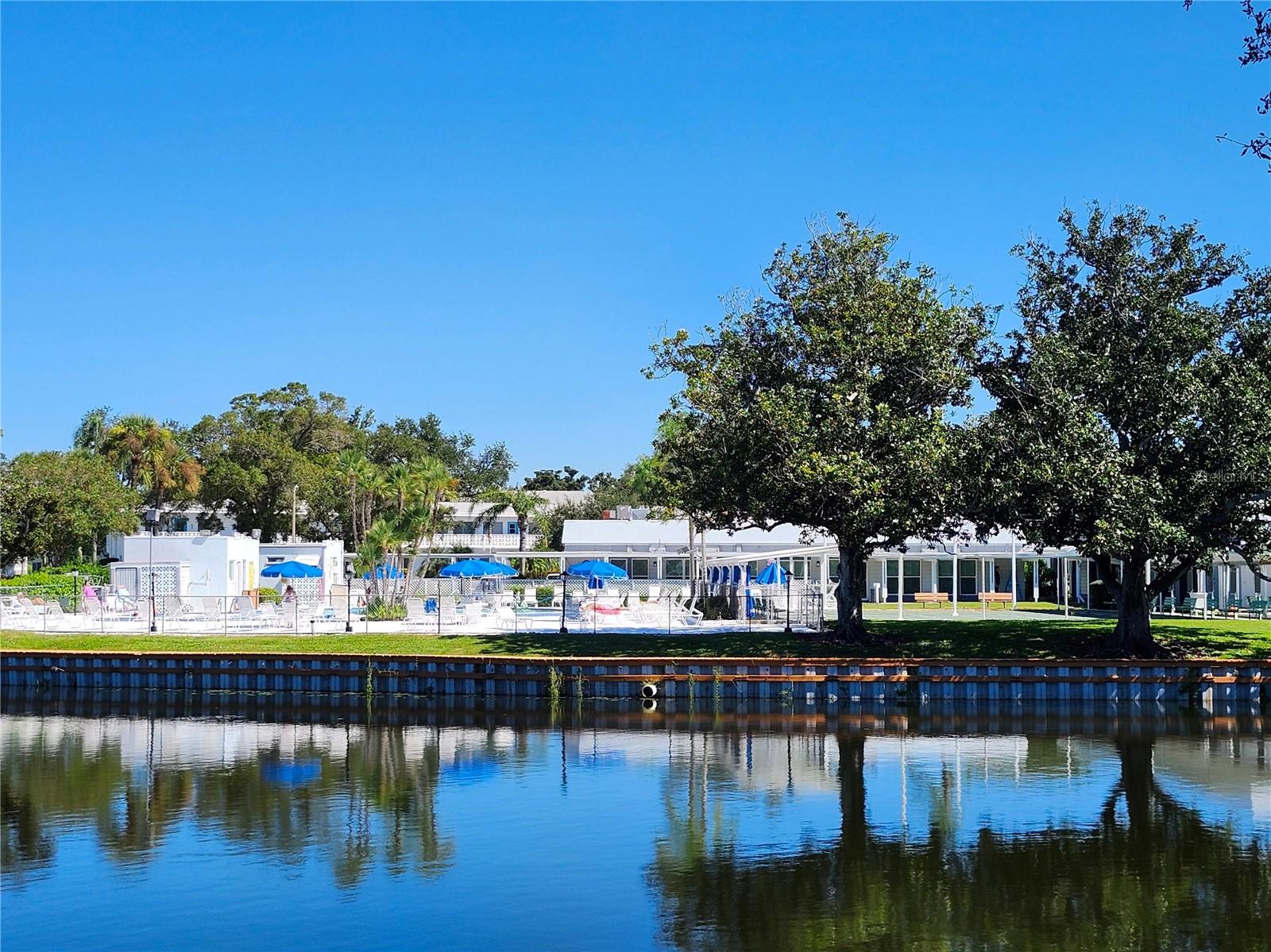 View of the pool & shuffleboard