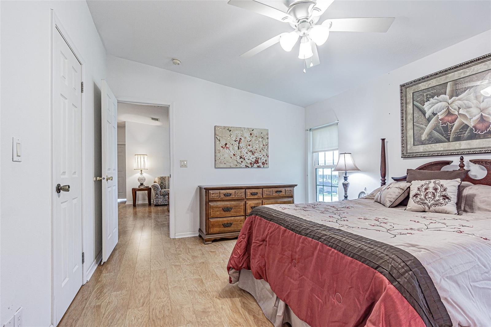 Primary bedroom separate in split plan