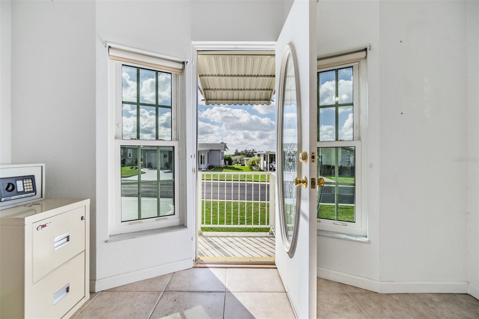 Front entry into flex space