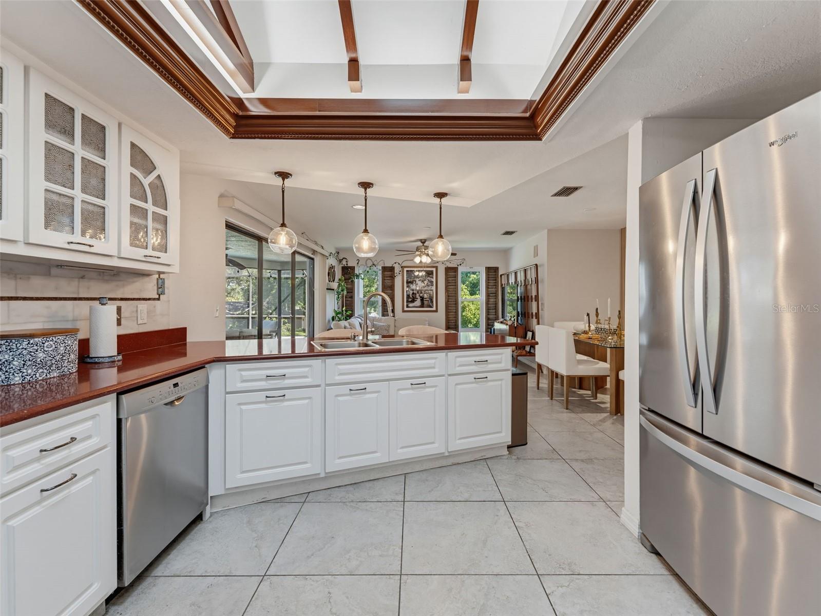 Kitchen entry from Library/Flex space