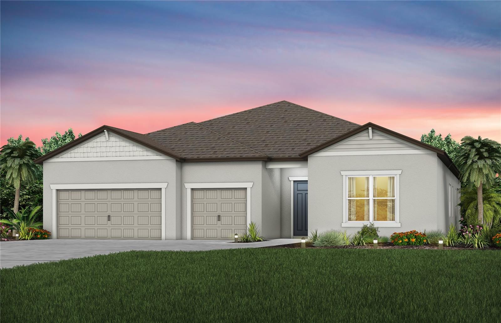 Exterior Rendering, Elevation C1