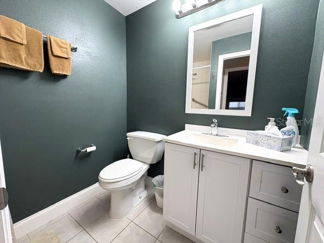 Primary bathroom with good vanity storage.