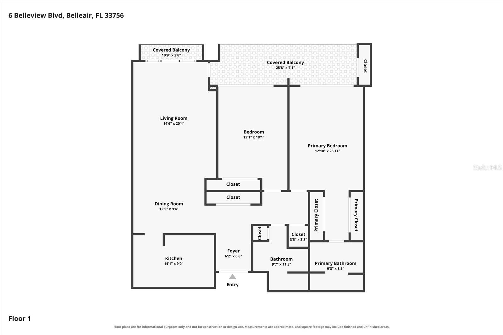 6 BELLEVIEW BOULEVARD, #604, Belleair, FL 33756