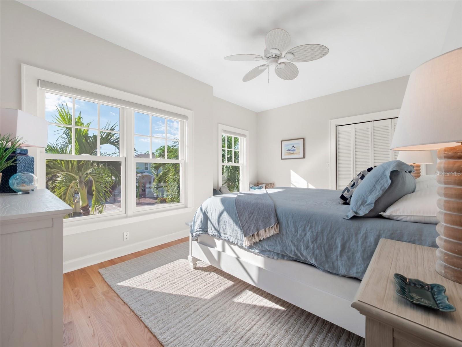 Spacious Guest Suite 2 with super sweet window seat to enjoy the Gulf views