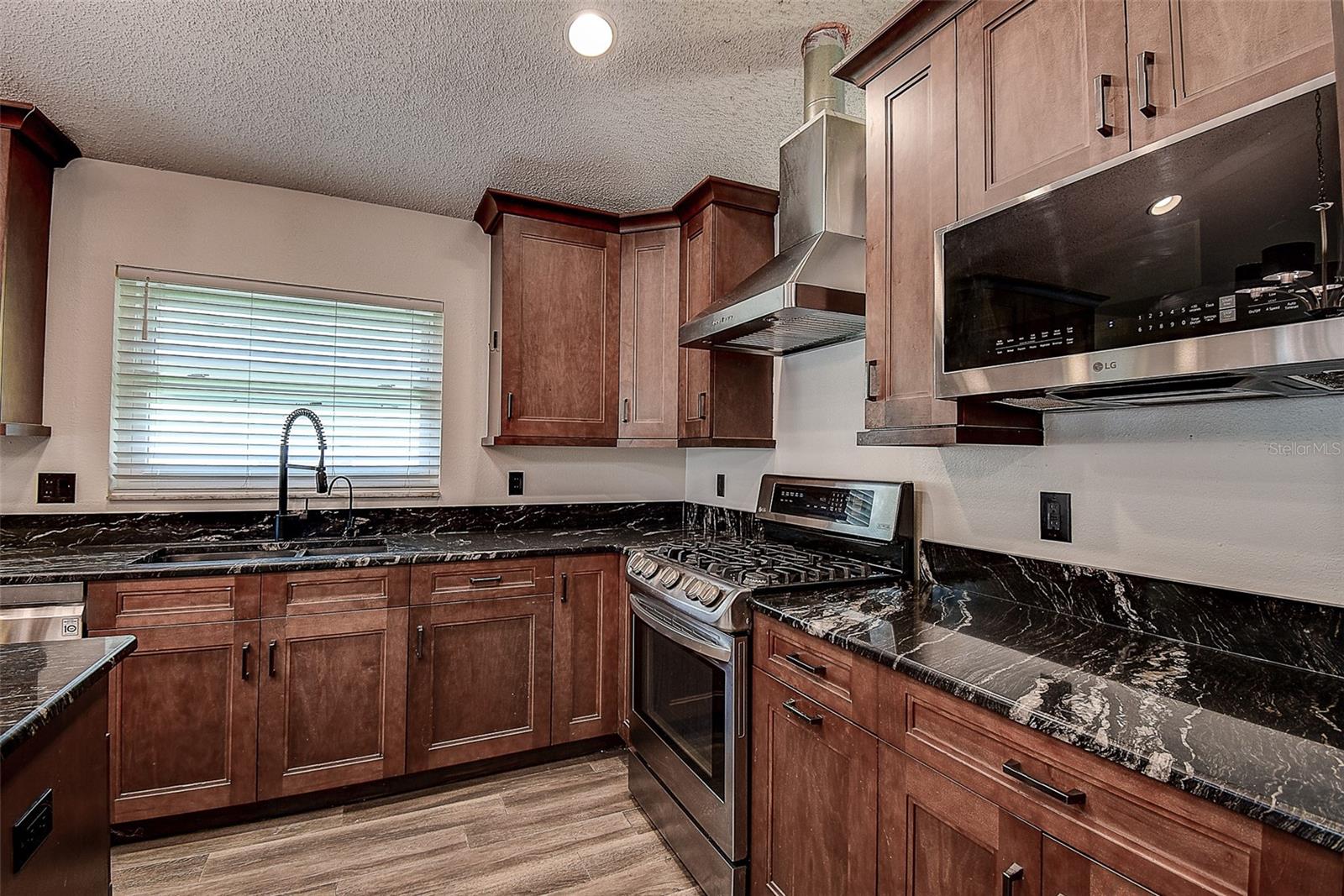Large Kitchen with all wood soft close cabinetry and built-in microwave Large Kitchen with all wood soft close cabinetry and built-in microwave