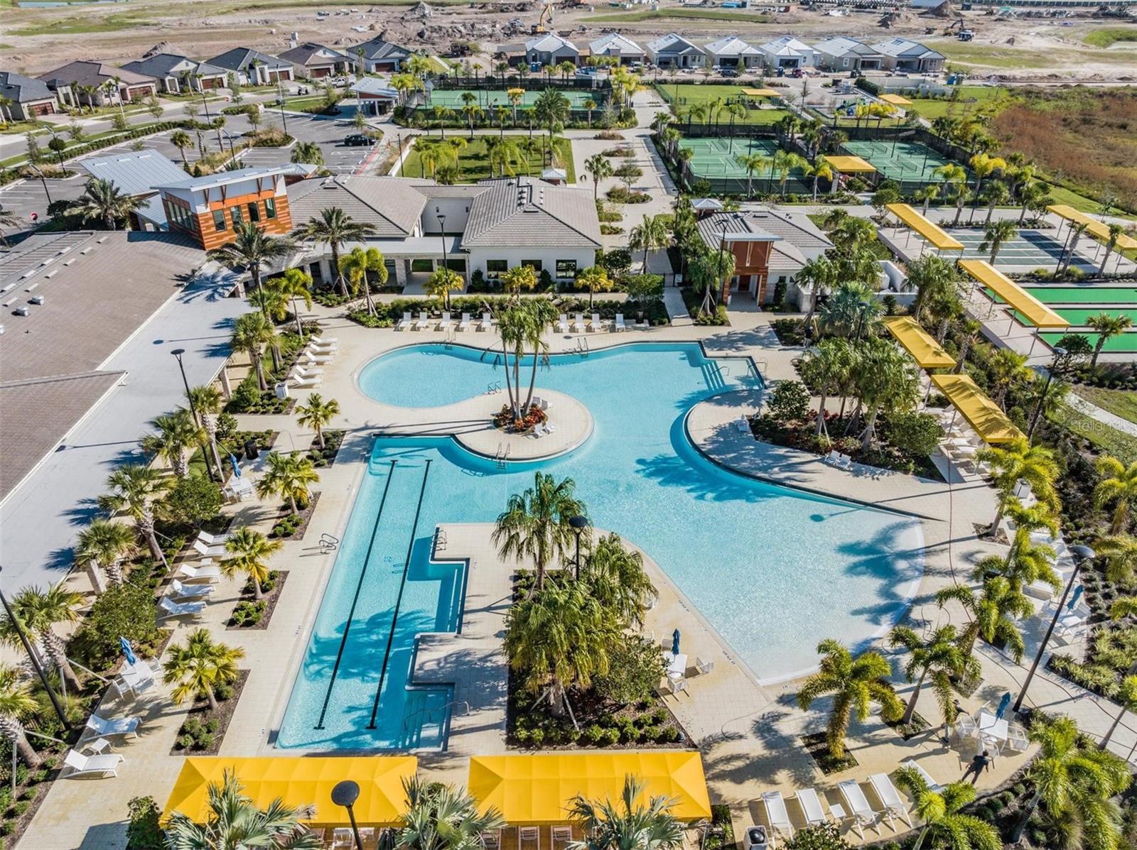 Arial view of amenities