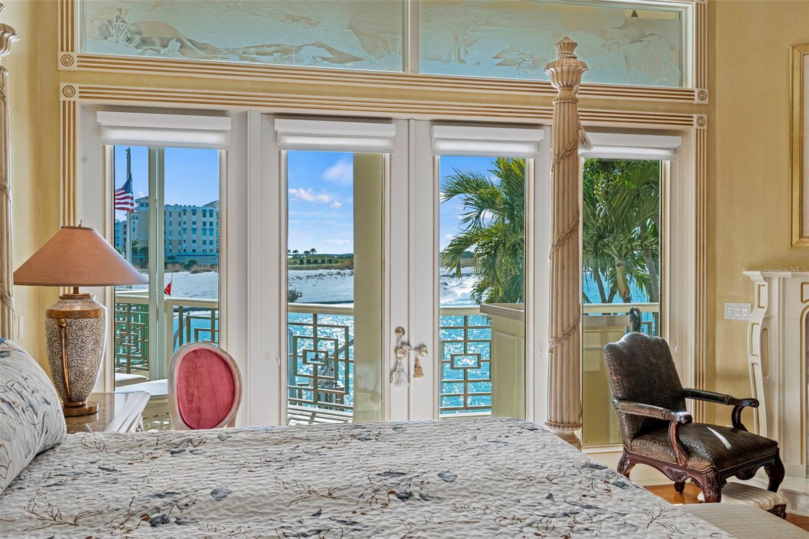 Primary Suite with Gulf Views and French Doors to the Balcony