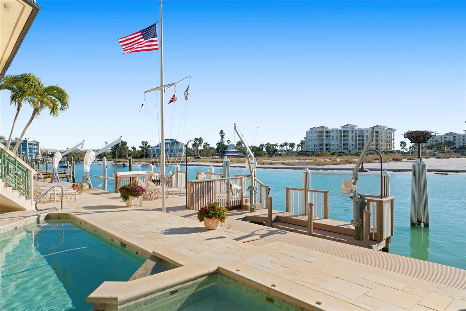 The Pool overlooks Dent's Channel and Shell Key