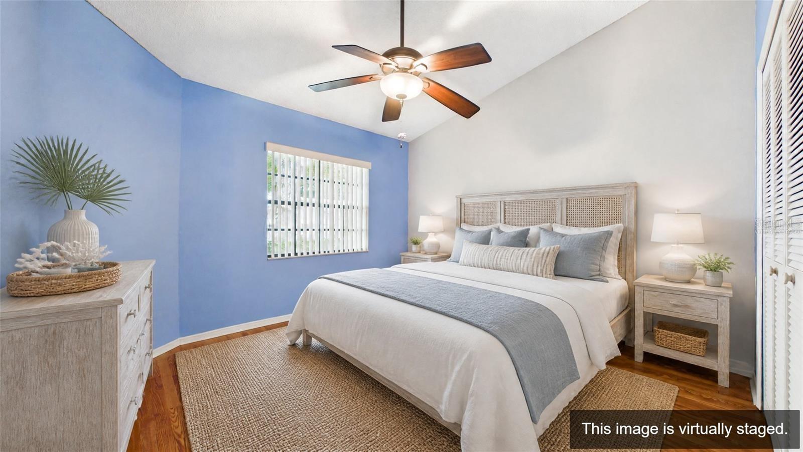 virtually staged second bedroom