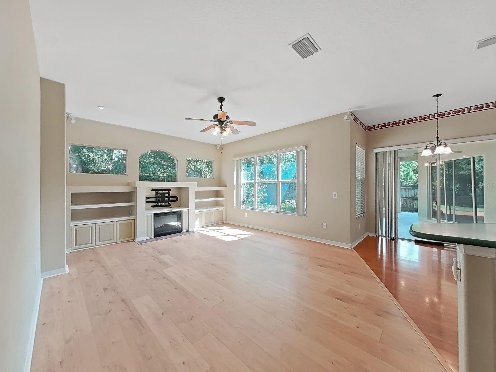 Family Room ~ Built-In Shelving ~ Bose Surround Sound Speakers