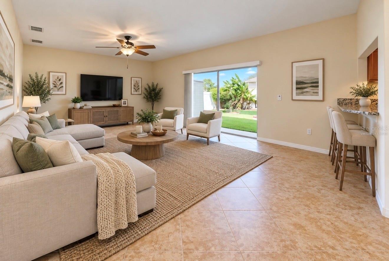 Virtually Staged Family Room Virtually Staged Family Room