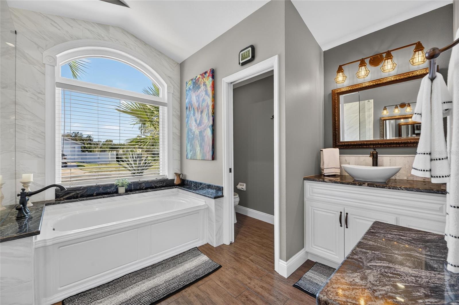 Double separated sinks in Master Bath