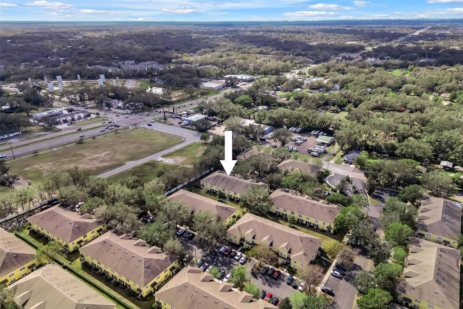 OVERHEAD DRONE OF COMMUNITY
