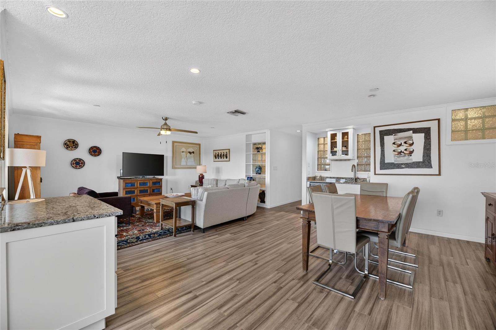 Kitchen to Living & Dining Room View
