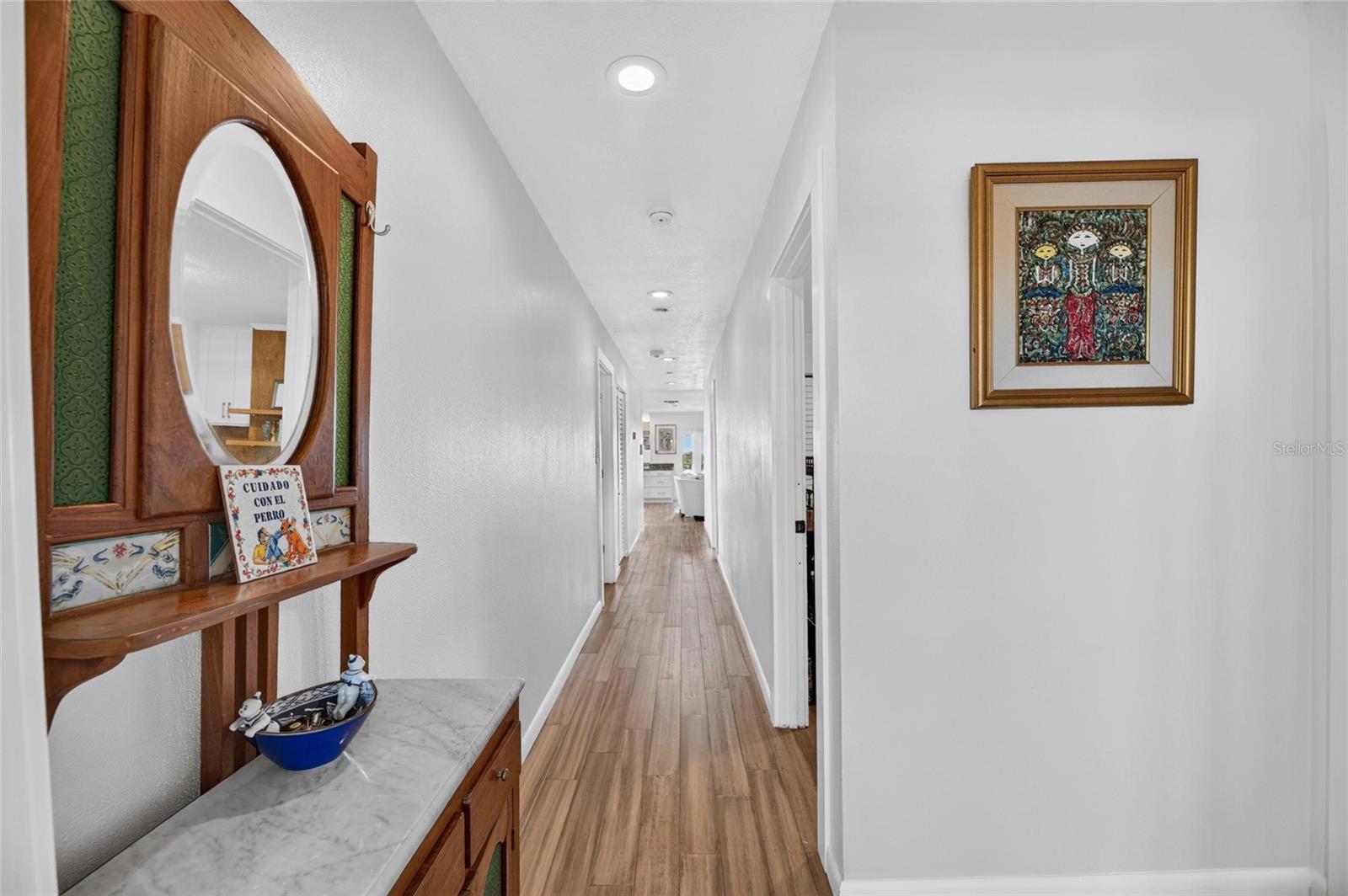 Hallway to Open Floor Plan Living