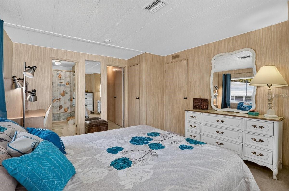 Spacious Main Bedroom with Walk In Closet Plus Linen Closet and Ensuite Bathroom
