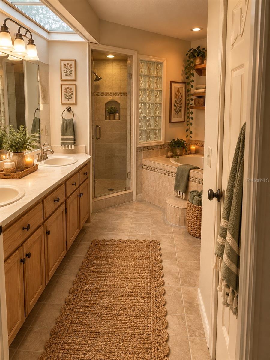 Primary Bath Virtual staged
