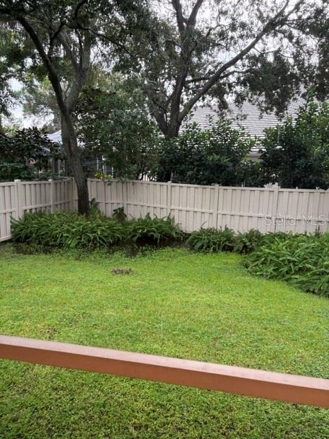 Fenced back-yard
