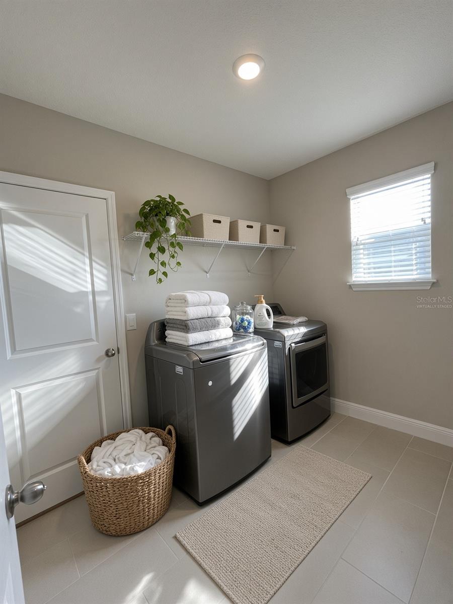 Laundry Room Upstairs-Virtually Staged