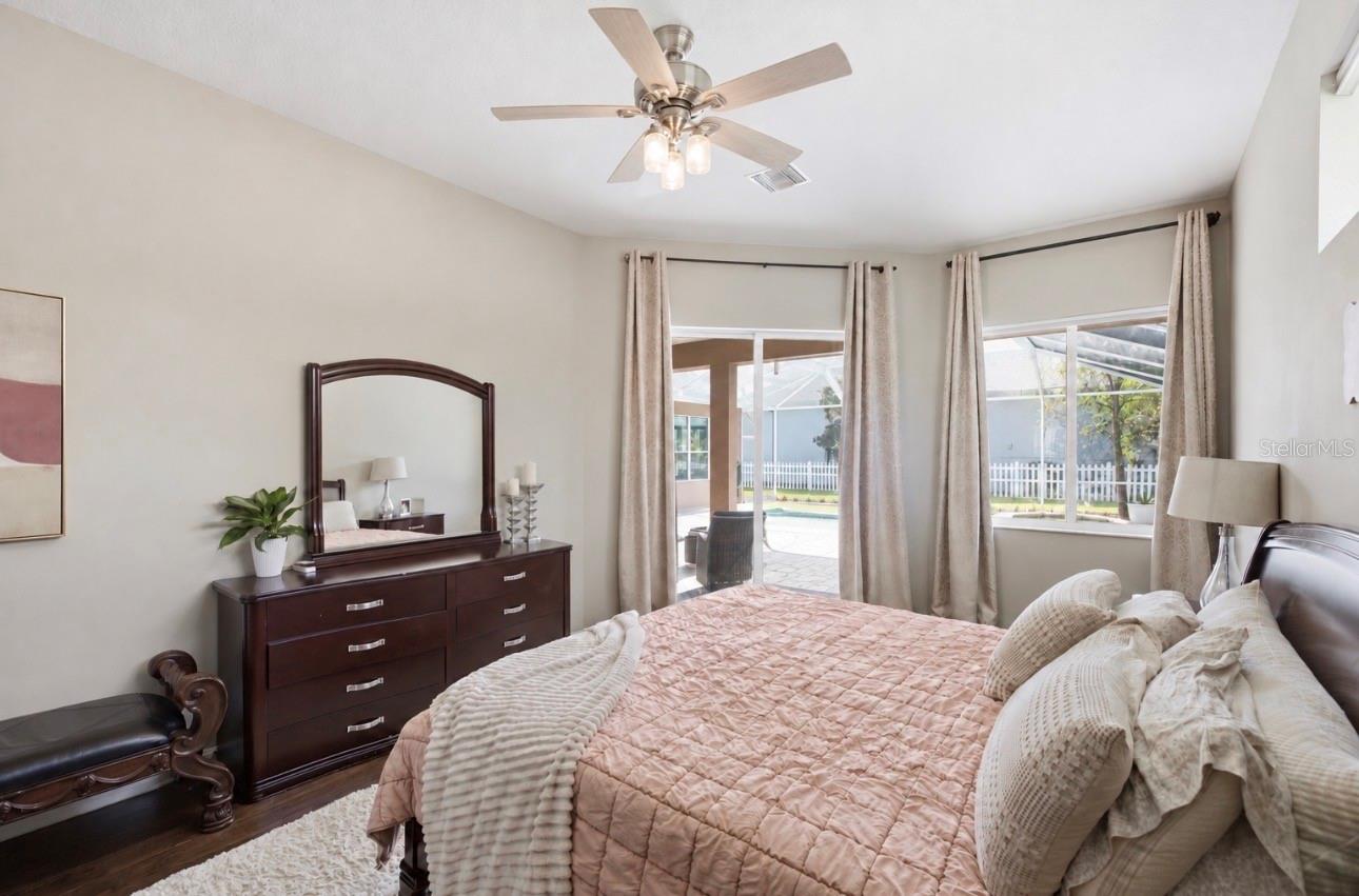 Primary Suite, with en suite bath and huge closet.