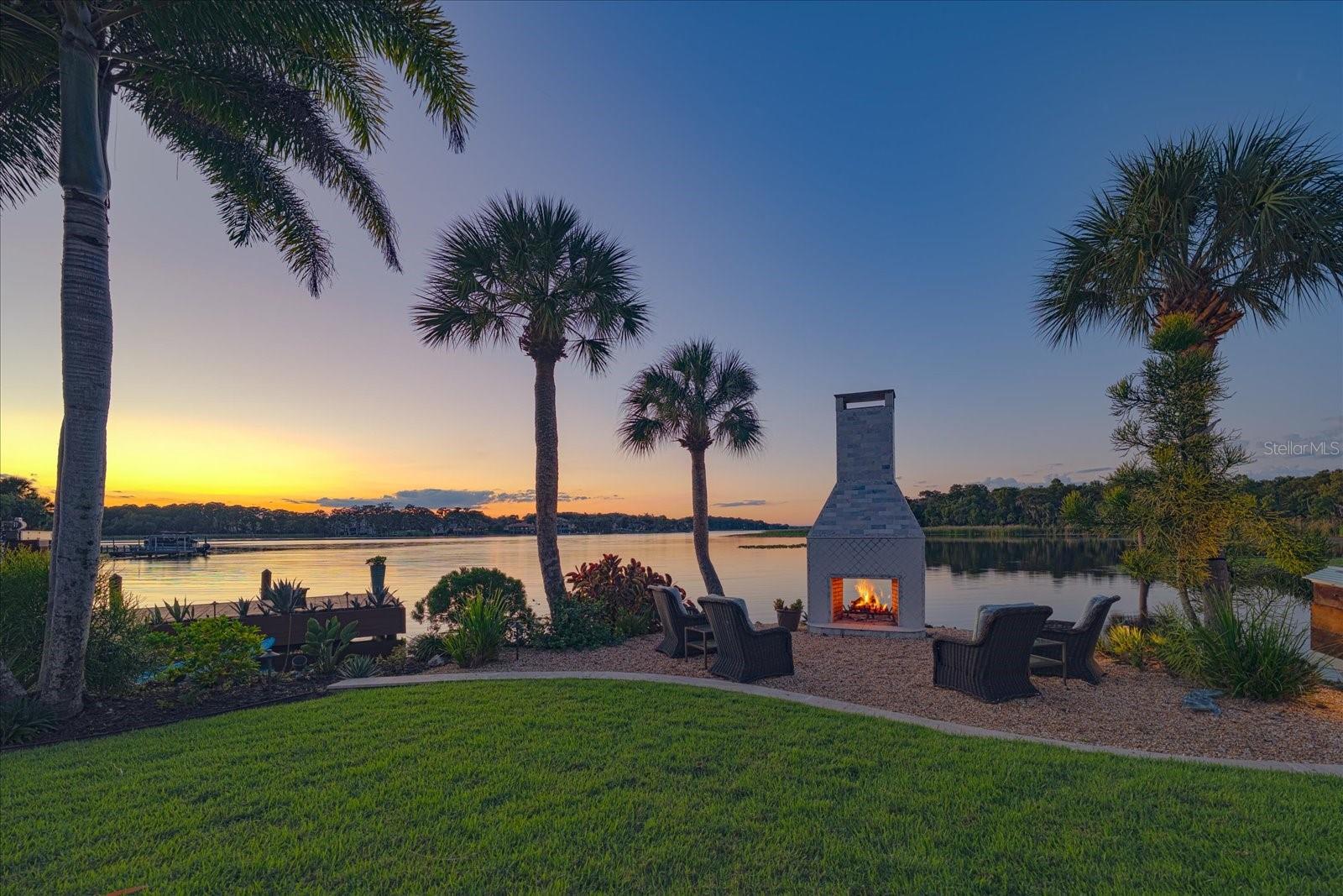 See-through wood-burning fireplace!