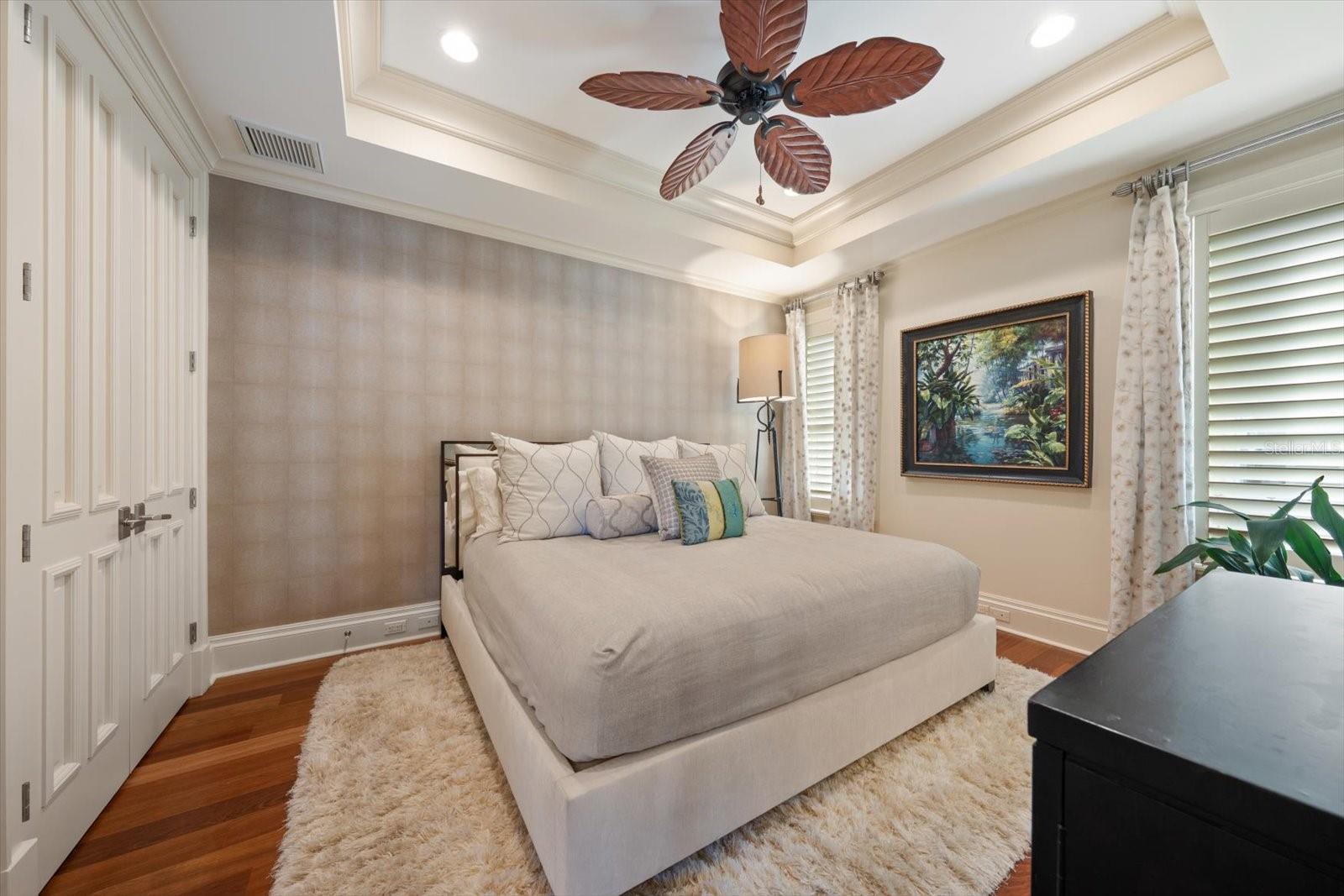 Downstairs Guest Bedroom with connecting full bathroom