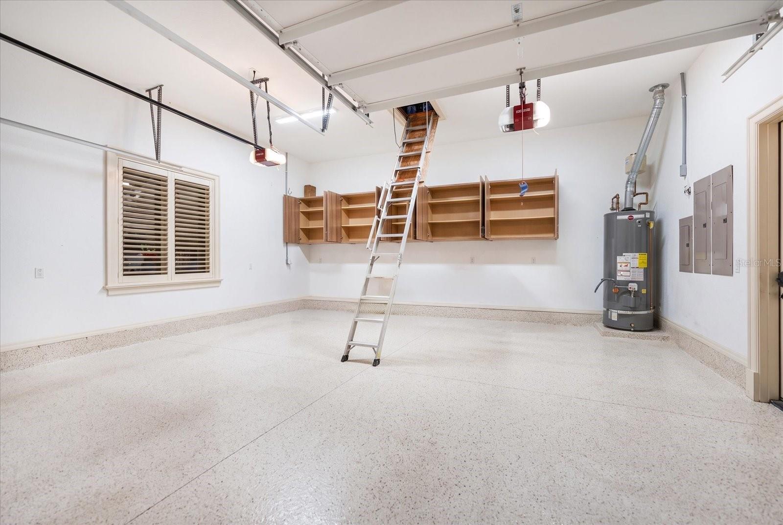 Great Storage in both 2 car garages!
