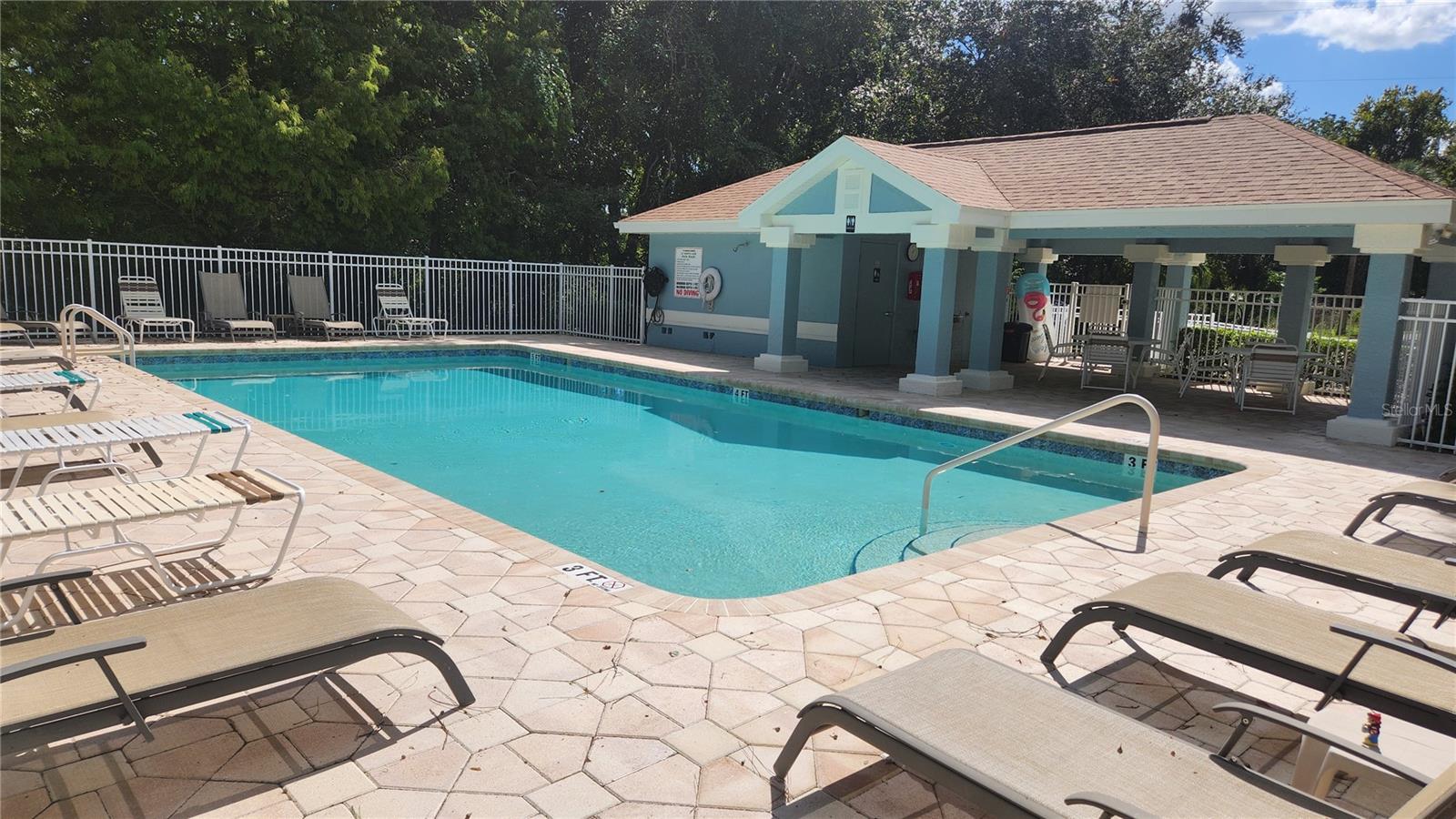 View of pool from lake.