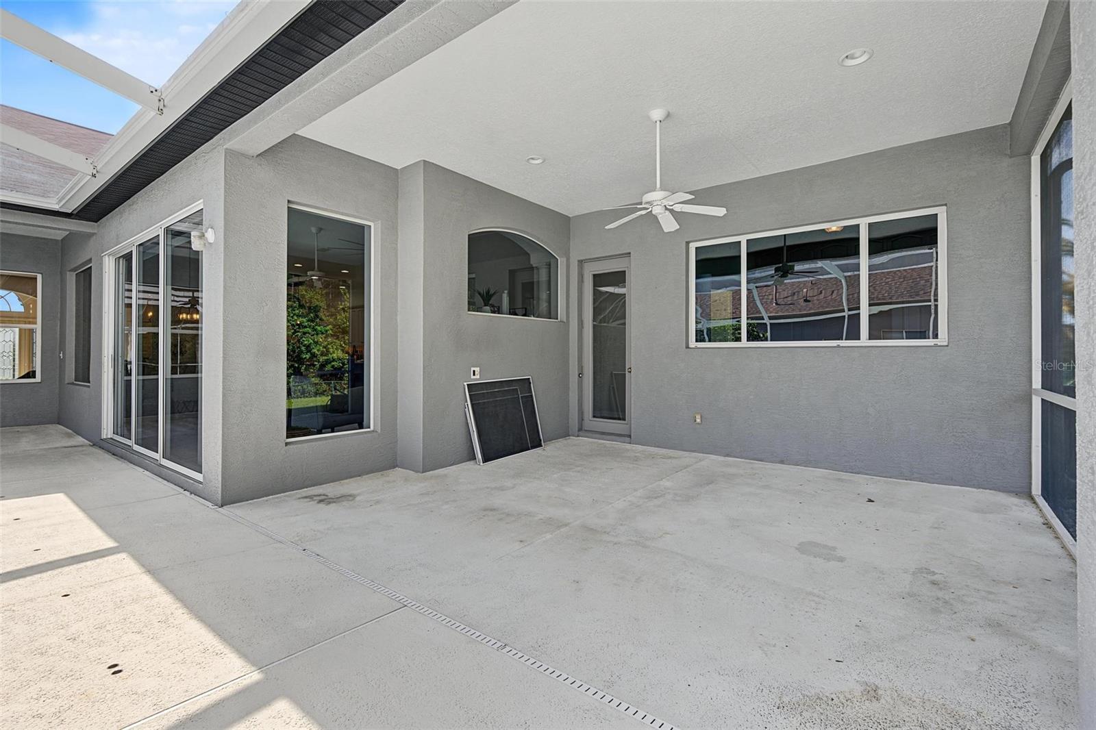 large covered patio