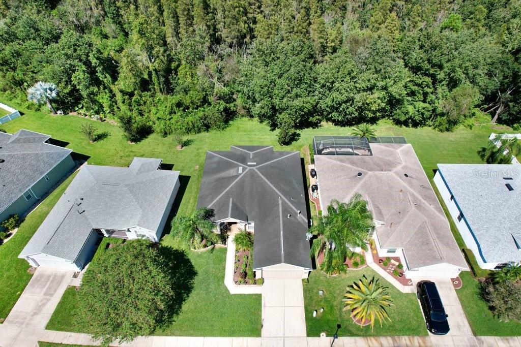 Ariel view of home